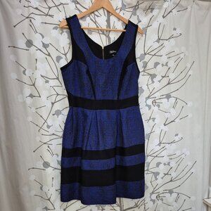 Blue and black patterned dress